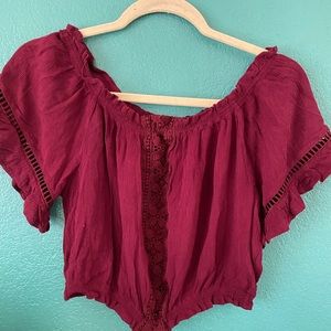 Off the shoulder crop top